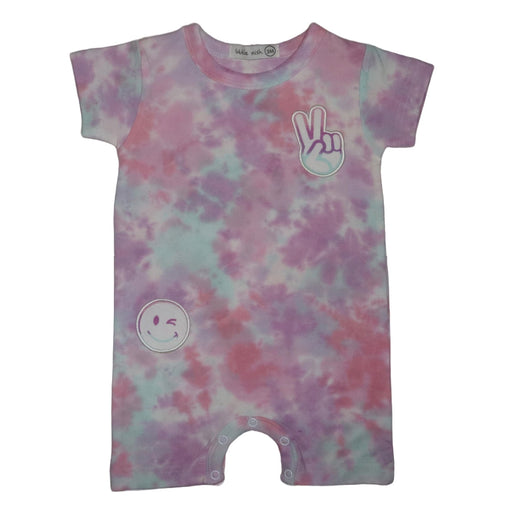 Baby Shortall - Peace Out Smiley Tie Dye (8373665267996)