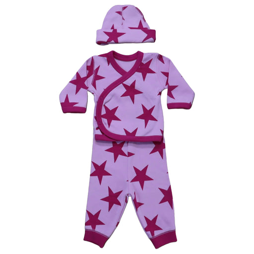 Baby 3 Piece Set - Large Star Pink (8461012795676)
