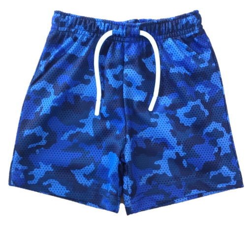 SS24 Kids Mesh Shorts - Cobalt Camo (8367646277916)
