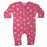 Baby Zipper Footie - 2X2 Pink Star (8373707899164)