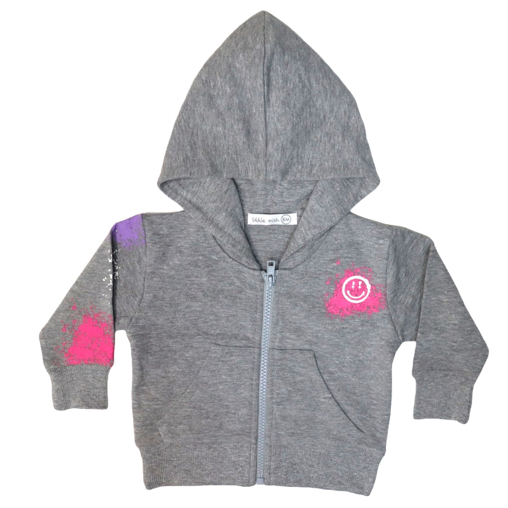 Baby Zip Hoodie - Happy Graffiti (8973444874524)