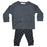 Baby Long Sleeve Tee and Pant Set - Tonal Check Coal (8973419774236)