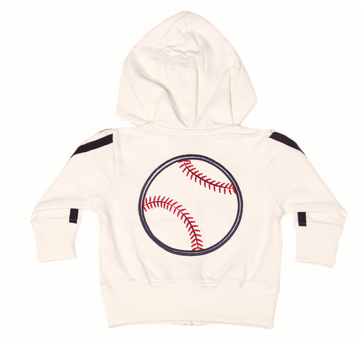 ZH3781 Baby Zip Hoodie - Baseball Number (10106909622556) (10587316093212)