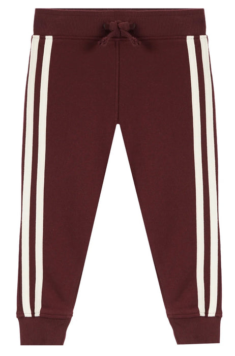Kids Taping French Terry Jogger - Burgundy