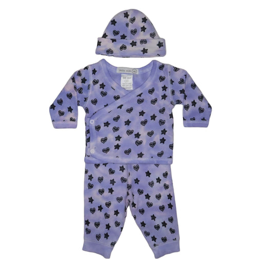 Baby 3 Piece Set - Scribble Heart Star Thermal (8173690781980)