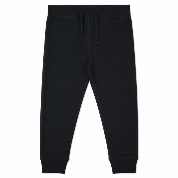 Kids Solid Jogger Pants - Black