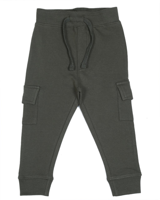 215556 Kids Solid Pocket Joggers - Olive (6639077654603) (10588140405020)