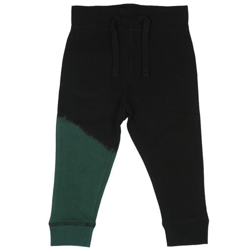 Kids Diagonal Dip Dye Jogger - Black/Hunter (10592980533532)