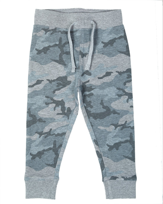 Kids Camo French Terry Joggers - Grey Camo