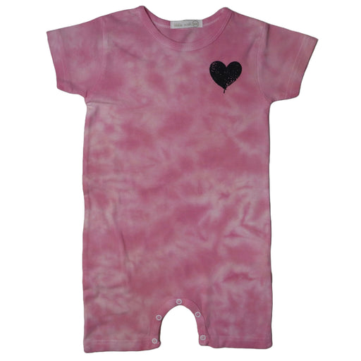 Baby Tie Dye Shortall Romper - Graffiti Heart (8373660418332)