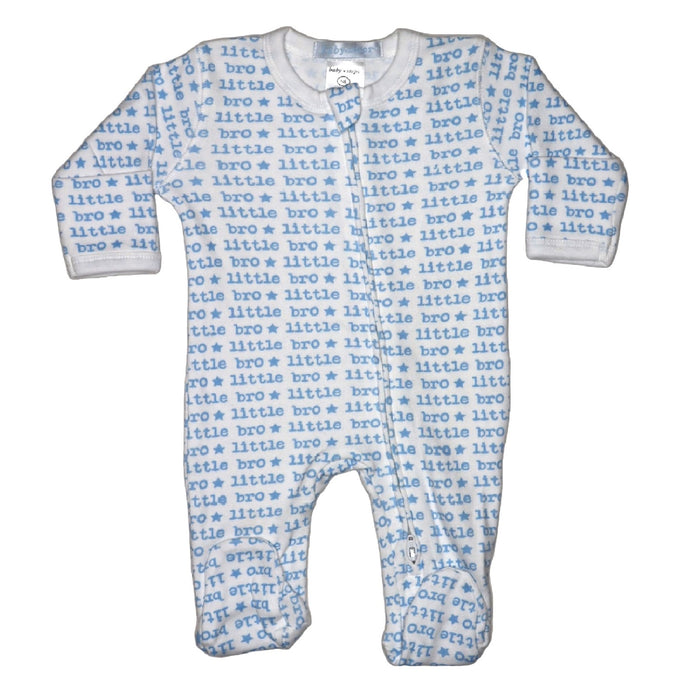 NEW!  Baby Zipper Footie - Little Bro (8986974650652)