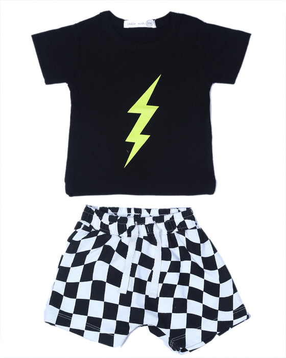 Baby Tee and Shorts Set -  Bolt Check
