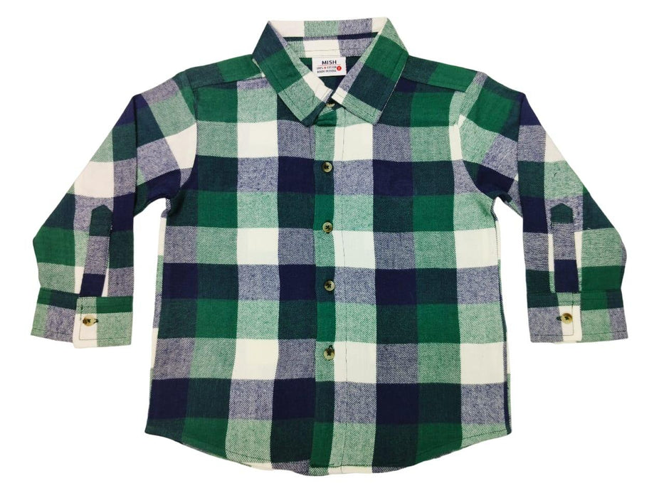 Kids Long Sleeve Flannel Shirt - Game Day (8942295286044)