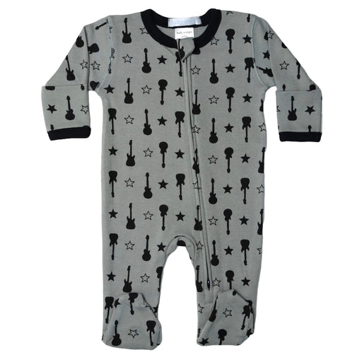 Baby Zipper Footie - Rock (8986994475292)