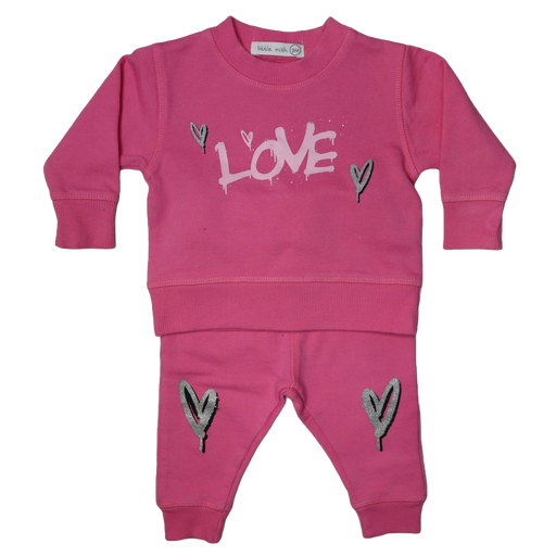 Baby Long Sleeve Tee and Pant Set - Love (8973798474012)