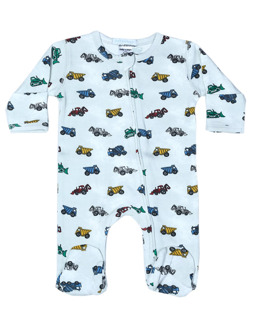 Two-Way Zipper Footie - Construction Trucks (10593046135068) (10152891711772)