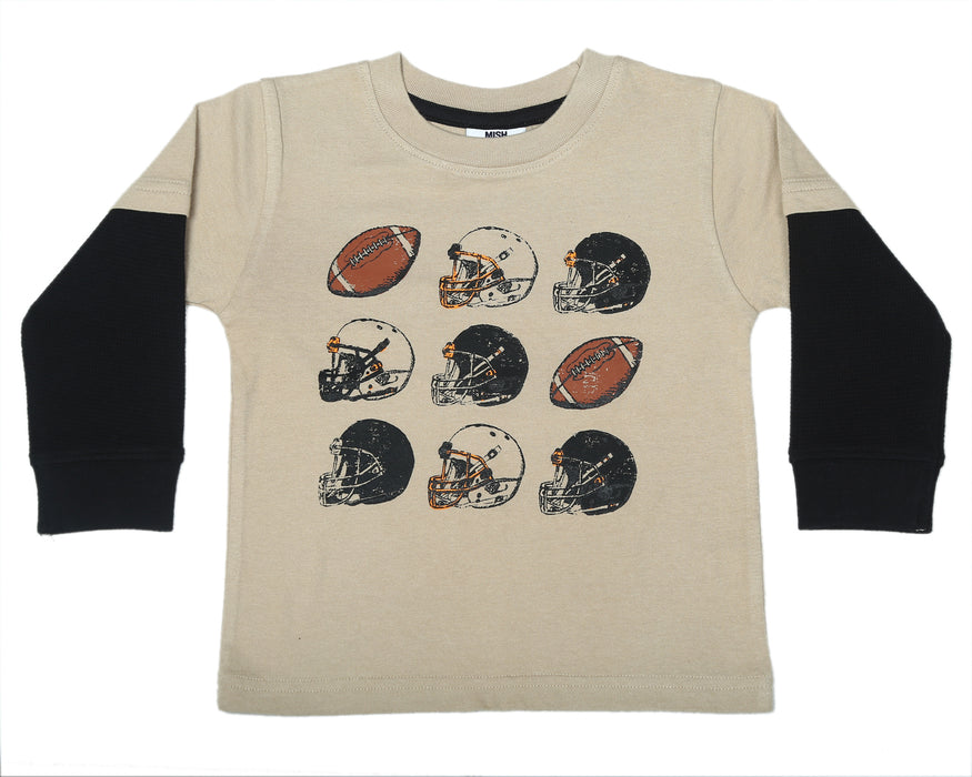 Kids Two-fer Shirt - Football Grid