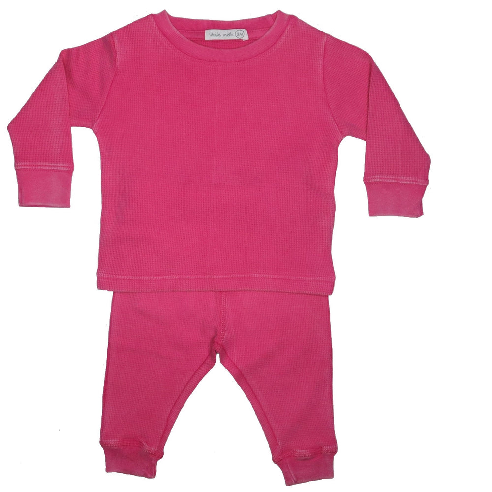 Baby Long Sleeve Shirt and Pants Set - Bubblegum Enzyme Thermal (8207525511452)
