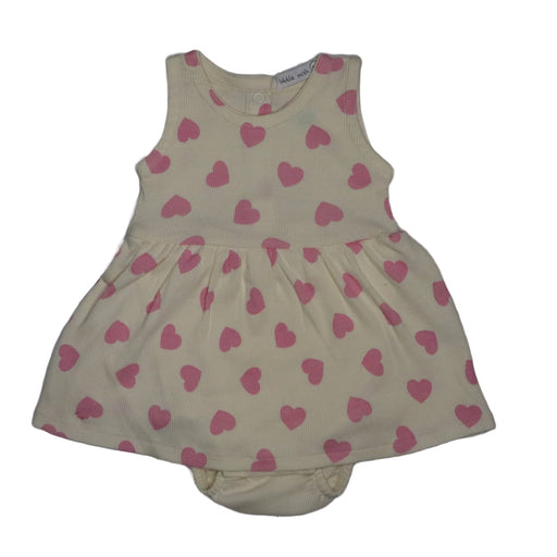 Baby 2x2 Rib Bodysuit Dress - Sand Heart (8373684240668)