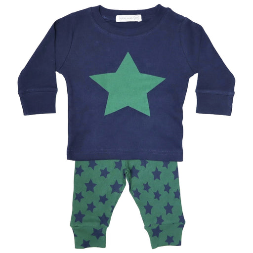 Baby Long Sleeve Tee and Pant Set - Tonal Stars (8973428982044)