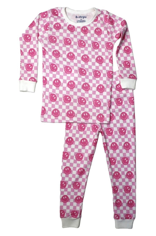 Kids Pajamas - Smile Check Pink (9551551660316)