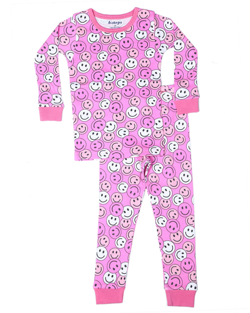 P2459 Kids Pajamas - Smile Party Pink (10148246257948) (10628872569116)