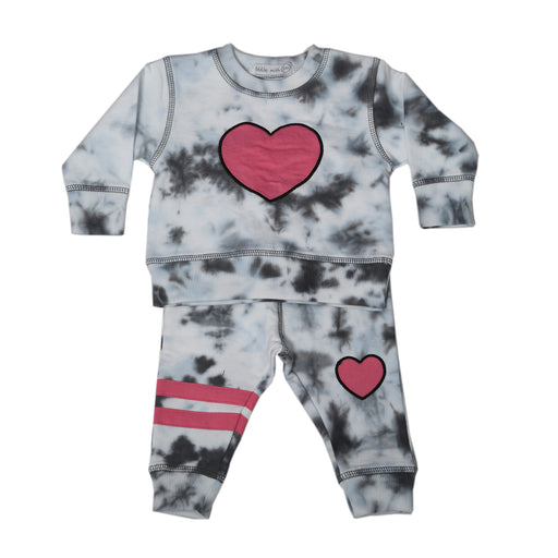 Baby Long Sleeve Tee and Pant Set - Heart Tie Dye (8973806272796)