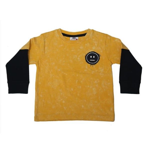 Kids Long Sleeve 2FER Enzyme Tee - Smiley Face (8942125252892)