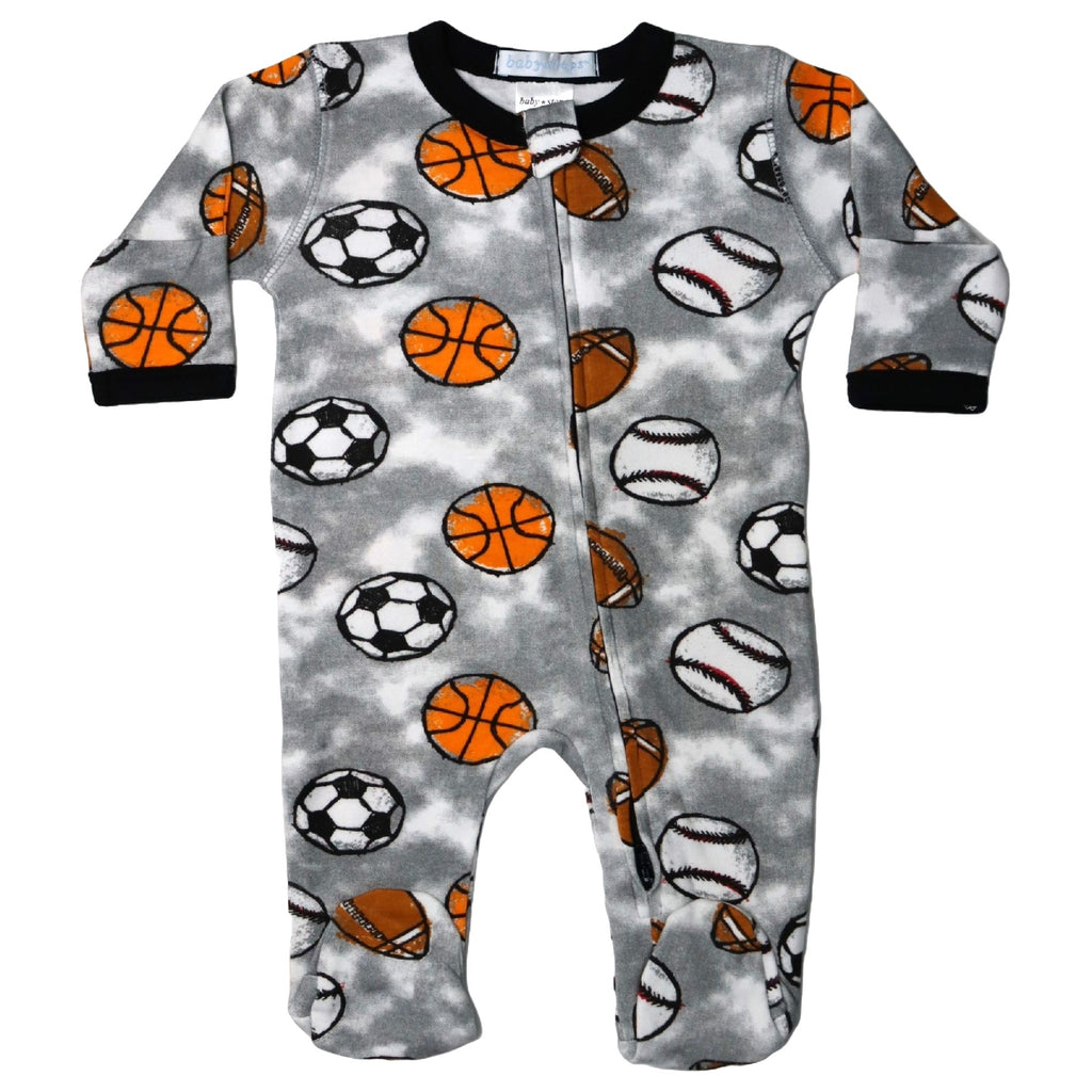 😎Baby Zipper Footie - Chalk Sports
