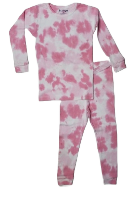 Kids Cotton Tie Dye Pajamas - Chloe (8436967670044)