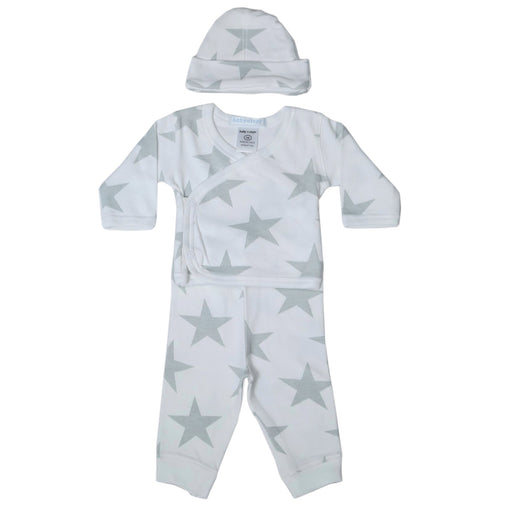 Baby 3 Piece Set - Large Star Grey (8473542918428)