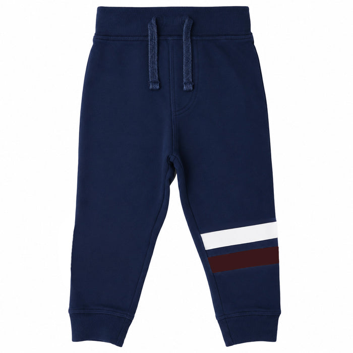 Kids French Terry Jogger with Stripes - Navy
