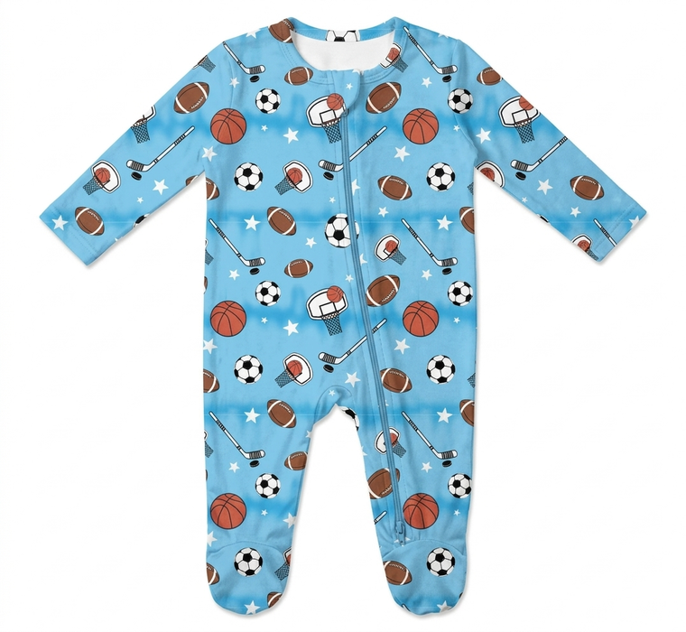 Baby Footie - Blue Sports