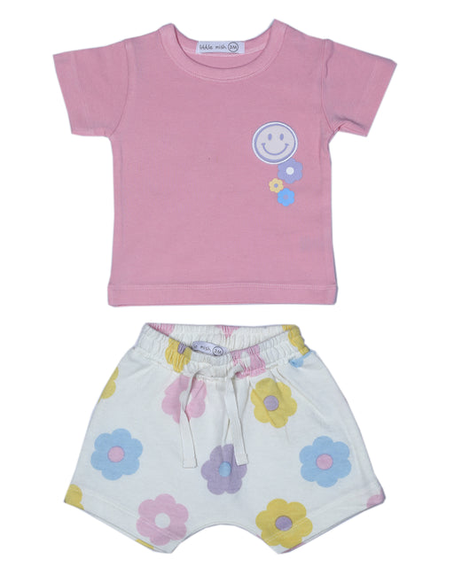 SS4781 Baby Tee and Shorts Set - Spring Daisy Multi (10145937359132) (10587277525276)