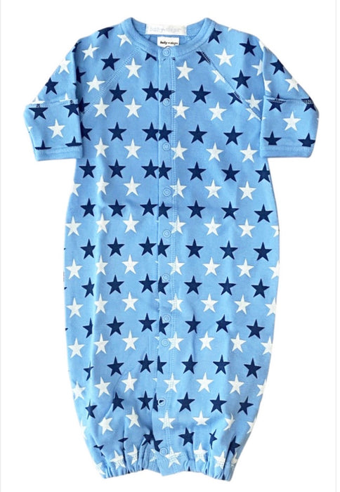 Baby Converter Gown - Blue Stars