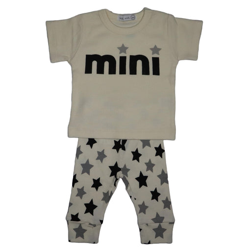 Baby Short Sleeve Shirt and Jogger Pants Set - 2x2 Sand Star (8375720378652)