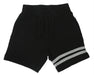 E35620 Black w Stripes Sweat Shorts (10119358021916) (10591521341724)