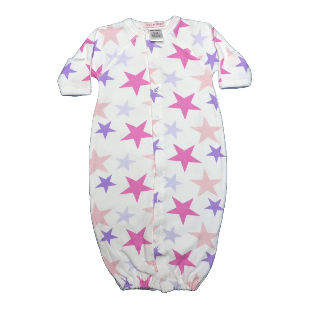 Baby Converter Gown - Pink Large Star (9534307565852)