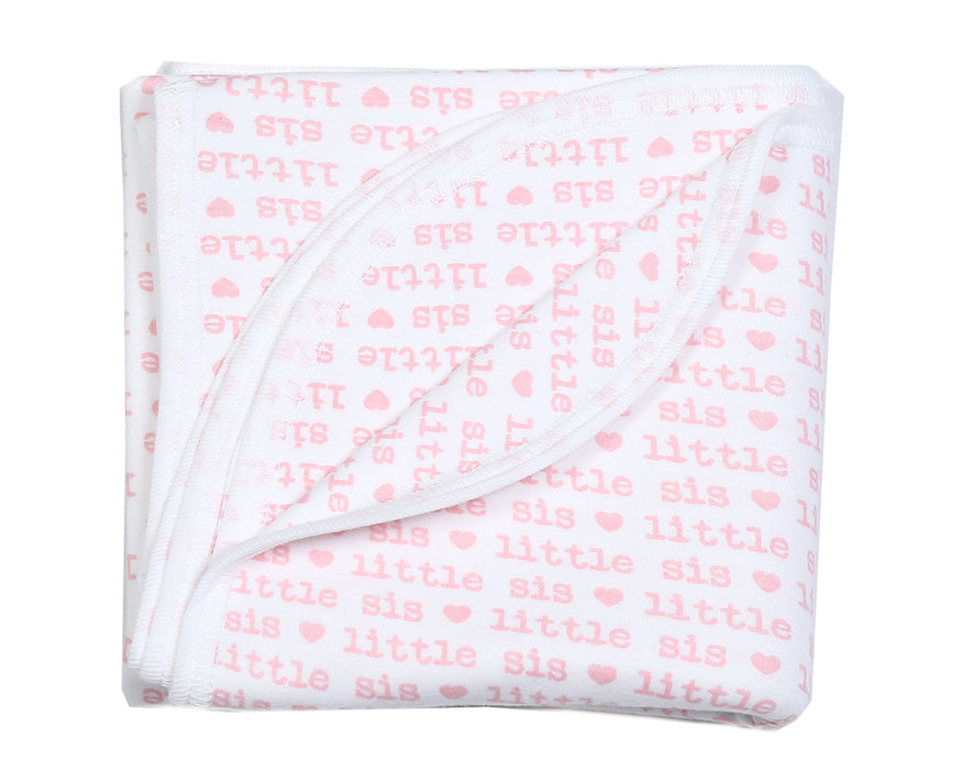 Baby Receiving Blanket - Little Sis - Sibling Collection (10009083642140) (10594960671004)