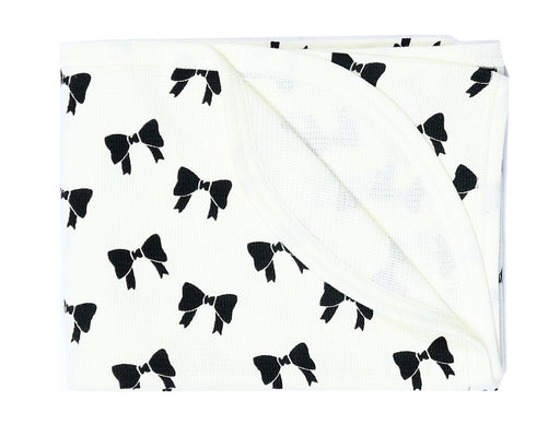 B4762 Baby Thermal Blanket - Bows (10026703651100) (10633342189852)