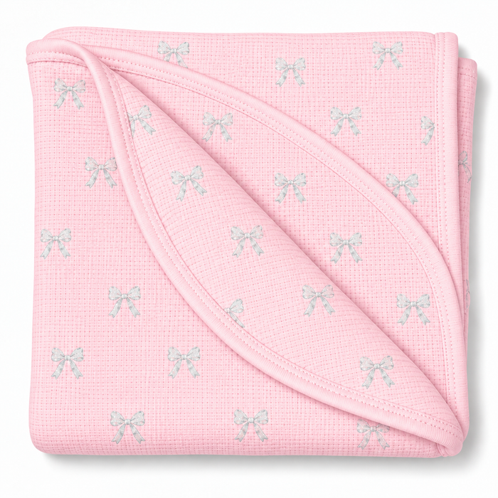 Baby Thermal Blanket - All Over Glitter Bows