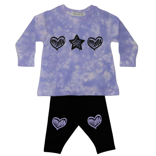 Baby Top and Legging Set - Scribble Heart Star (8173570064668)