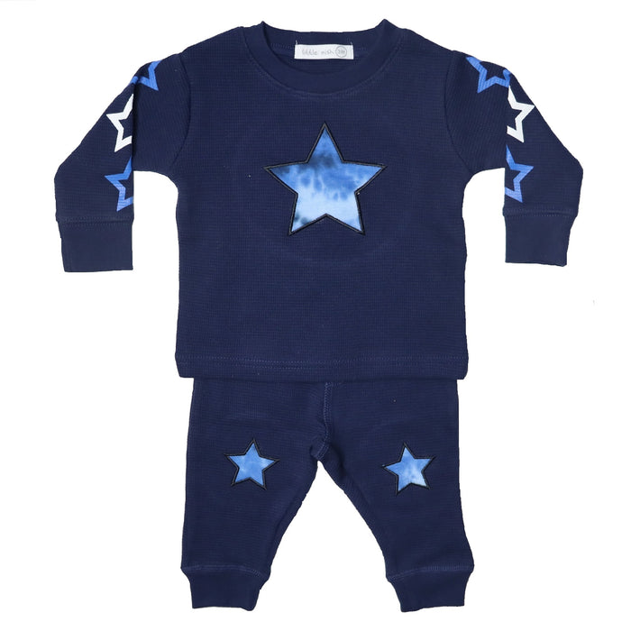 Baby Long Sleeve Tee and Pant Set - Thermal Star Tie Dye (8973413417244)