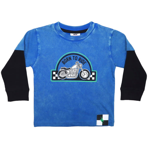 Kids Long Sleeve Enzyme 2Fer Tee - Born 2 Ride (9997978140956) (10633492103452)