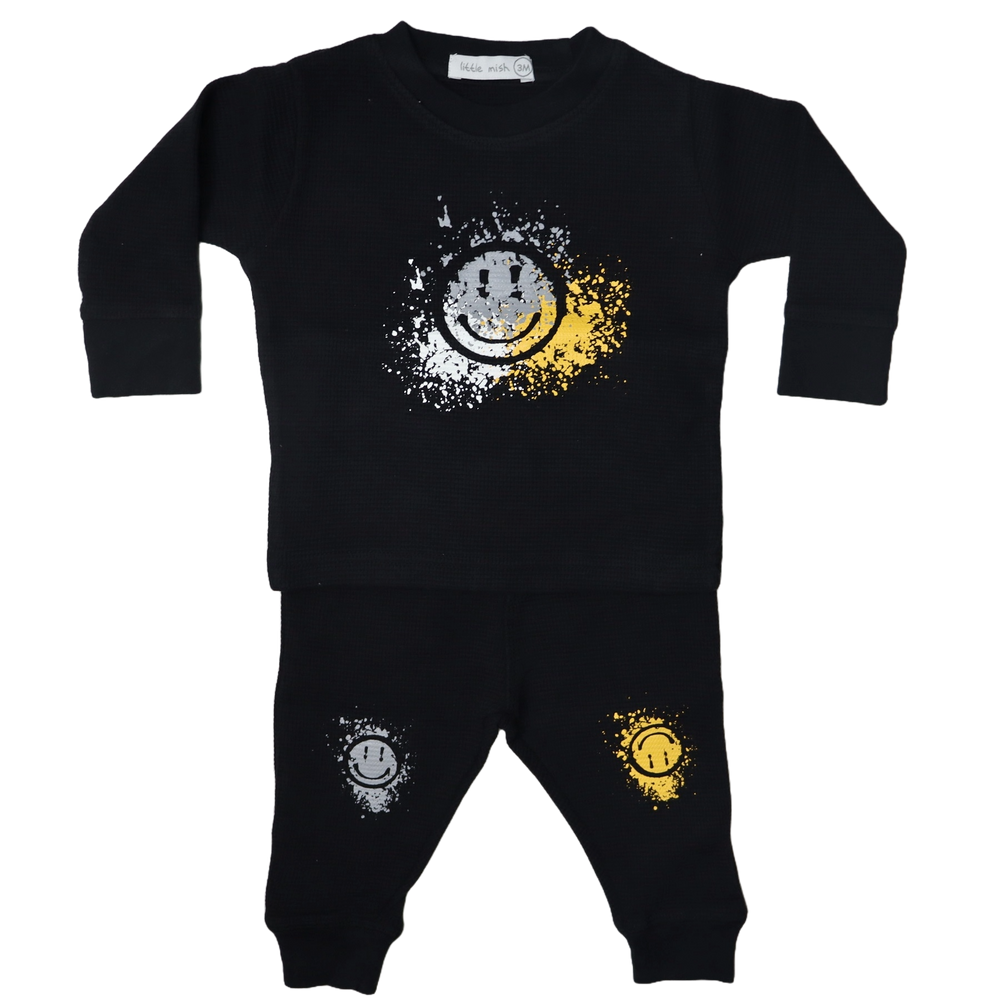 Baby Long Sleeve Tee and Pant Set - Happy Graffiti (8970222960924)