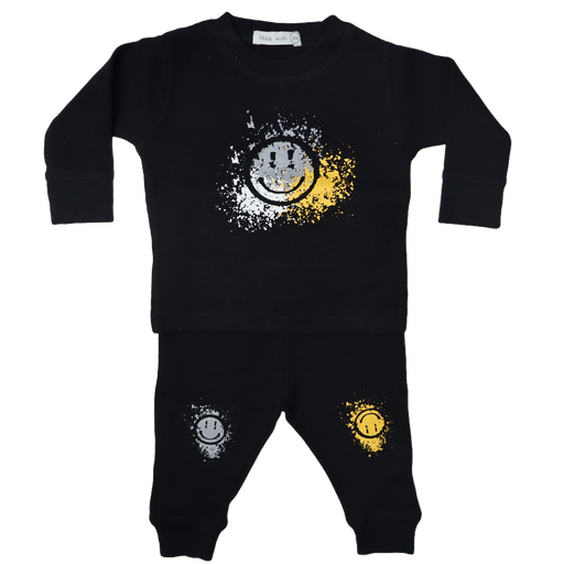 Baby Long Sleeve Tee and Pant Set - Happy Graffiti (8970222960924)