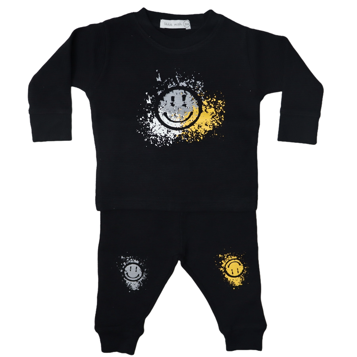 Baby Long Sleeve Tee and Pant Set - Happy Graffiti (8970222960924)