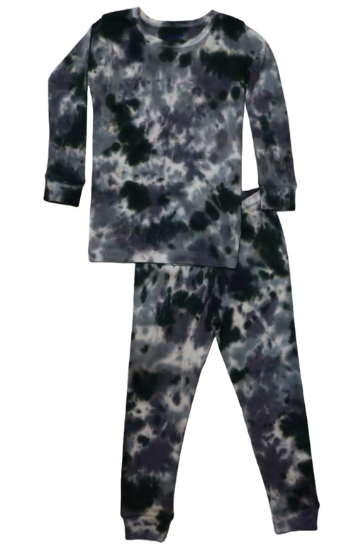 Kids Thermal Tie Dye Pajamas - Stormy (4092393652299)