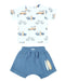 SS3784 Baby French Terry Tee and Shorts Set -  Surf (10146552512796) (10587174338844)