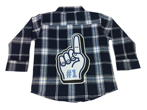 Kids Long Sleeve Flannel Shirt - Foam Finger (8942308262172)